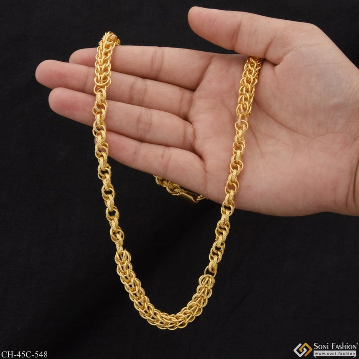 1 gram gold plated 2 in rajwadi glittering design chain for