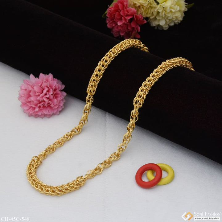 1 gram gold plated 2 in rajwadi glittering design chain for