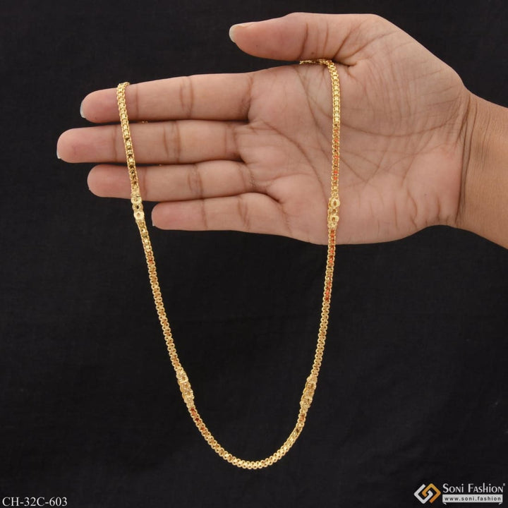 1 gram gold plated 2 in superior quality unique design chain