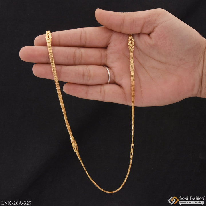 1 Gram Gold Plated Antique Design Graceful Chain for Ladies