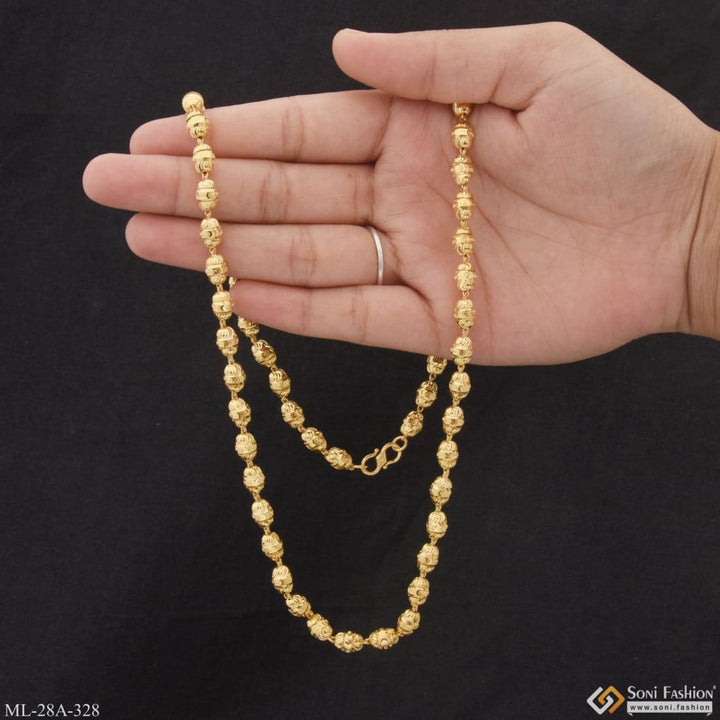 1 Gram Gold Plated Artisanal Design High-quality Mala For