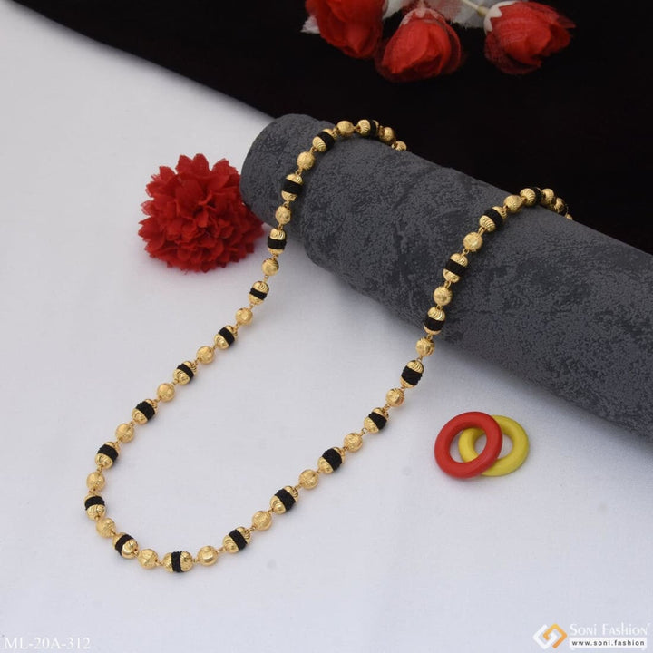 1 Gram Gold Plated Attention-getting Design Rudraksha Mala