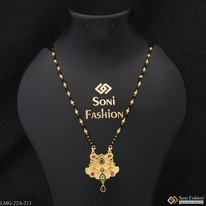 1 gram gold plated beautiful design fancy mangalsutra for