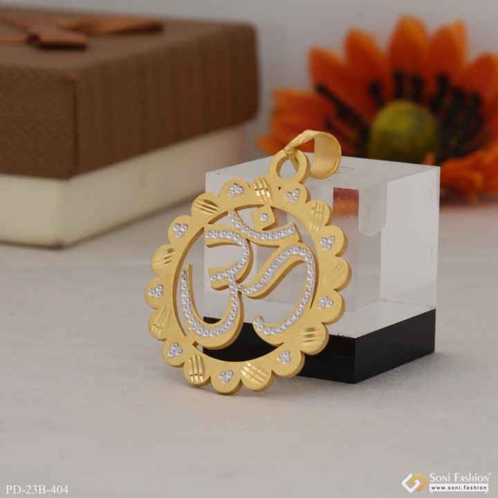 1 gram gold plated om best quality durable design pendant