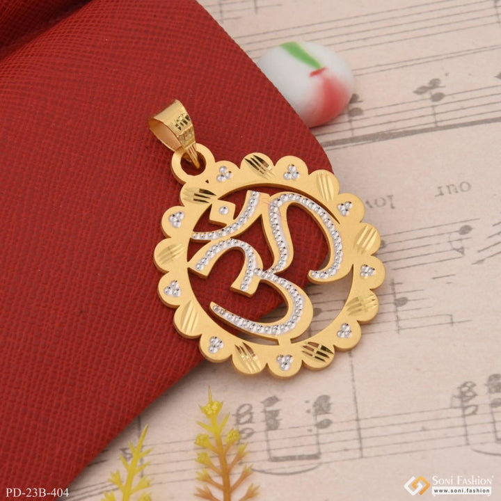 1 gram gold plated om best quality durable design pendant