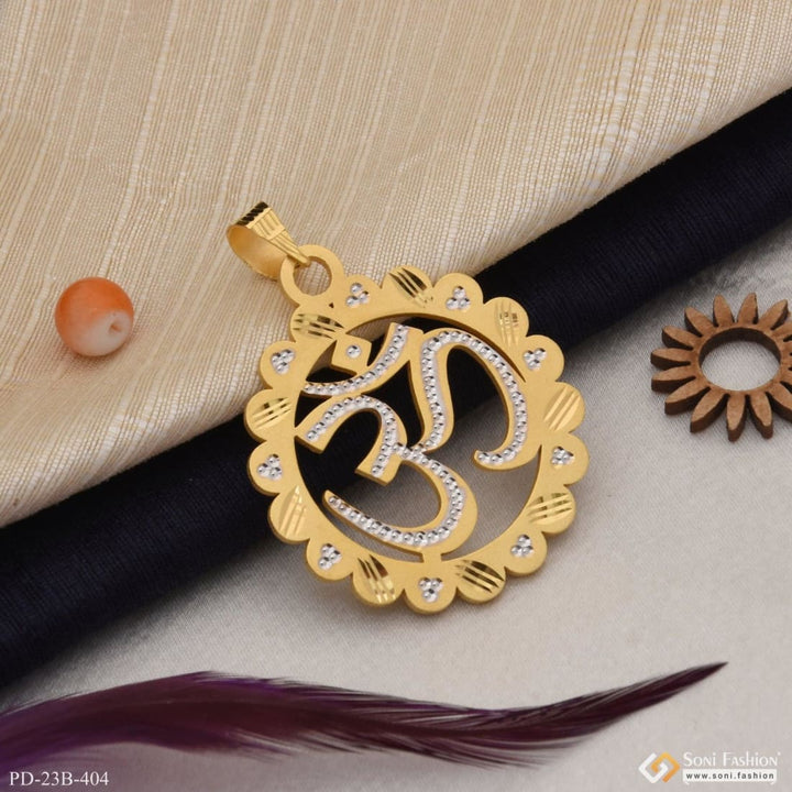 1 gram gold plated om best quality durable design pendant