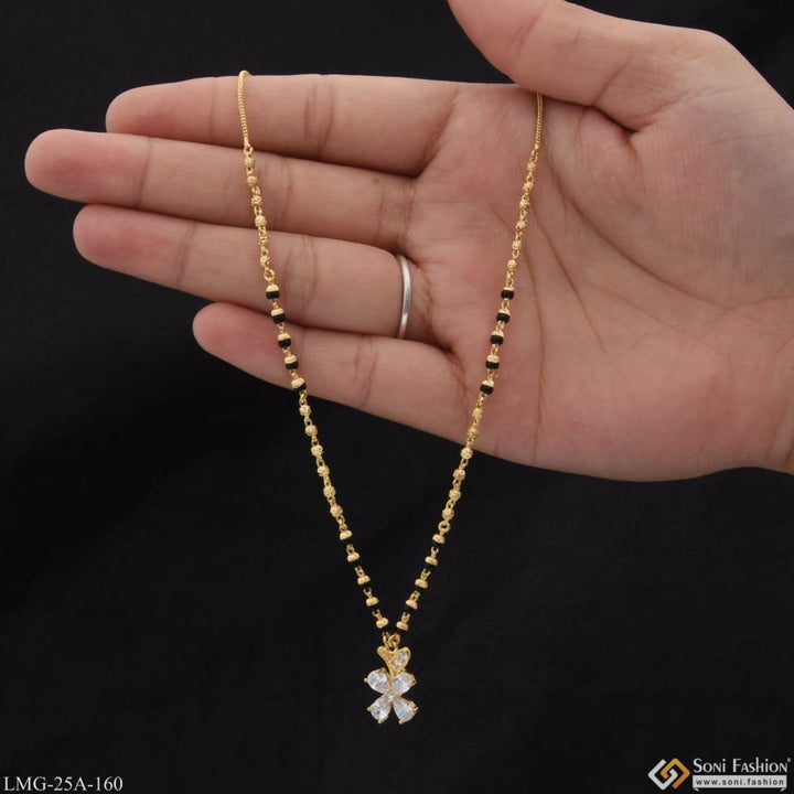 1 gram gold plated eye-catching design designer mangalsutra