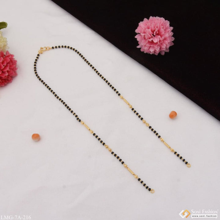 1 gram gold plated eye-catching design mangalsutra dori for