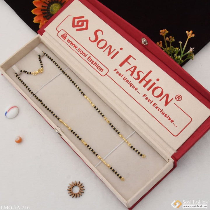 1 gram gold plated eye-catching design mangalsutra dori for