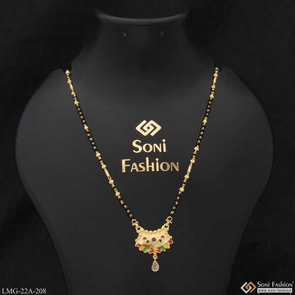 1 gram gold plated charming design fancy mangalsutra for