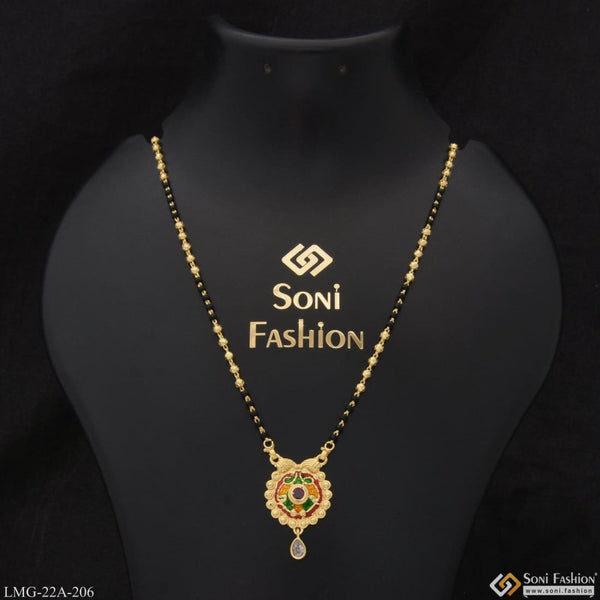 1 Gram Gold Plated Chic Design Sparkling Mangalsutra For