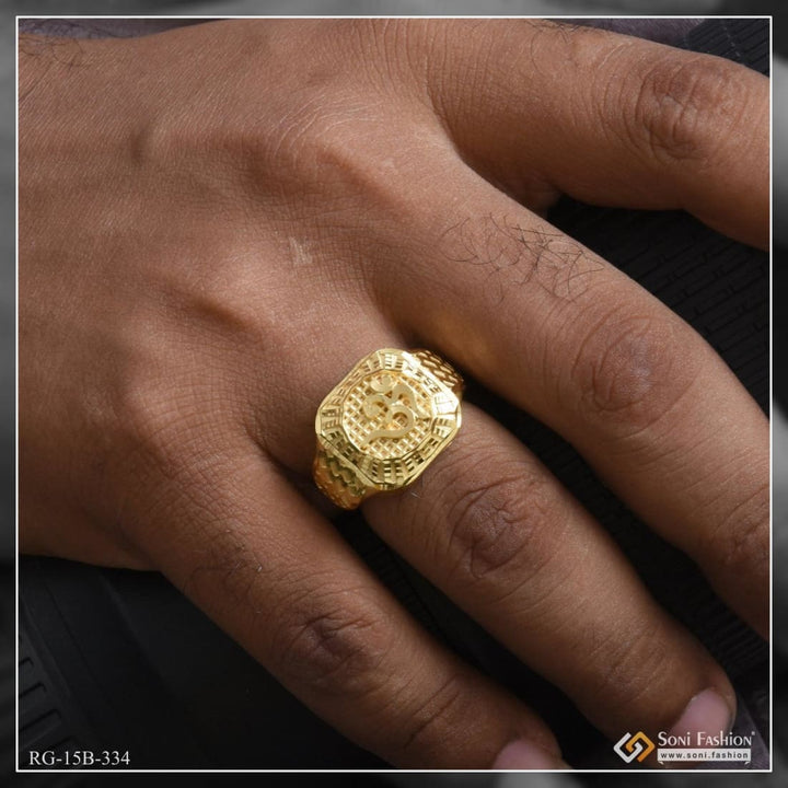 1 gram gold plated om classic design superior quality ring