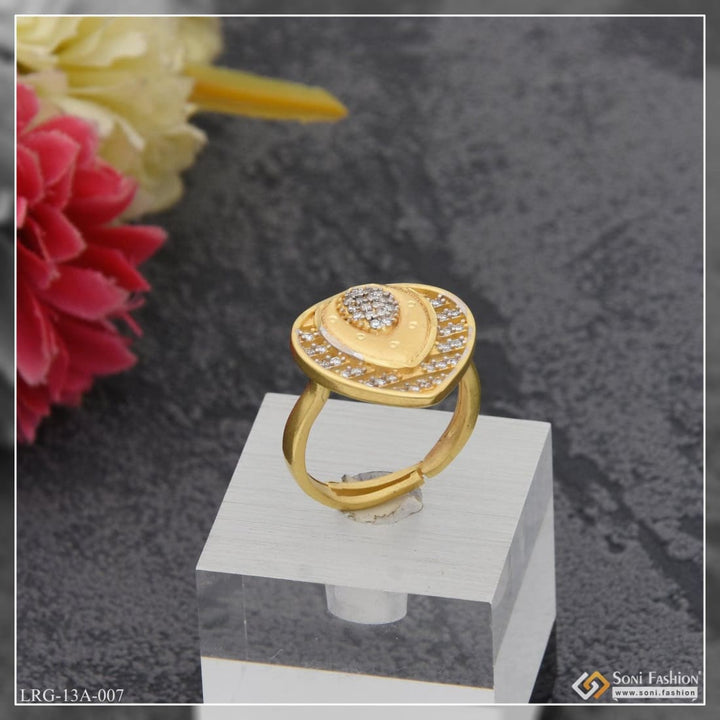 1 gram gold plated cool design with diamond new style ring