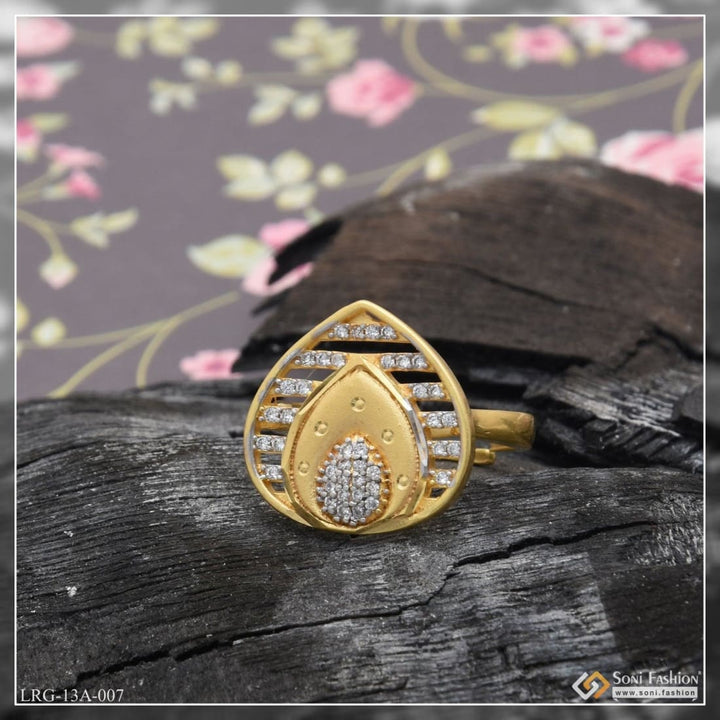 1 gram gold plated cool design with diamond new style ring