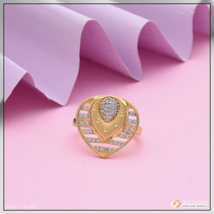 1 gram gold plated cool design with diamond new style ring