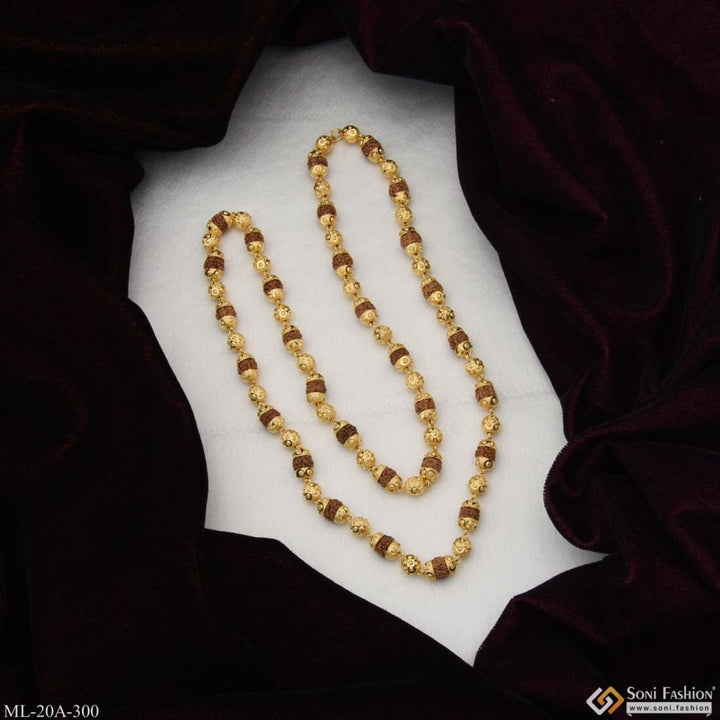 1 Gram Gold Plated Cool Design Superior Quality Rudraksha