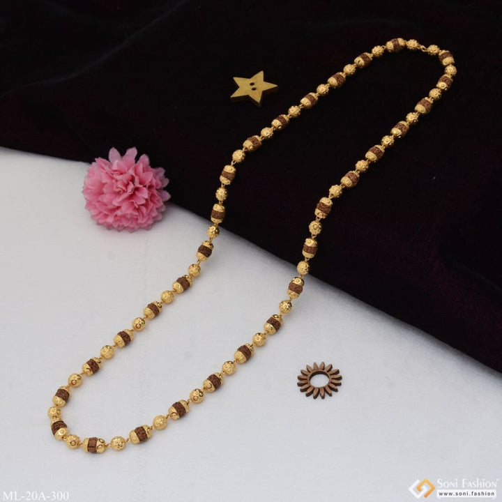 1 Gram Gold Plated Cool Design Superior Quality Rudraksha