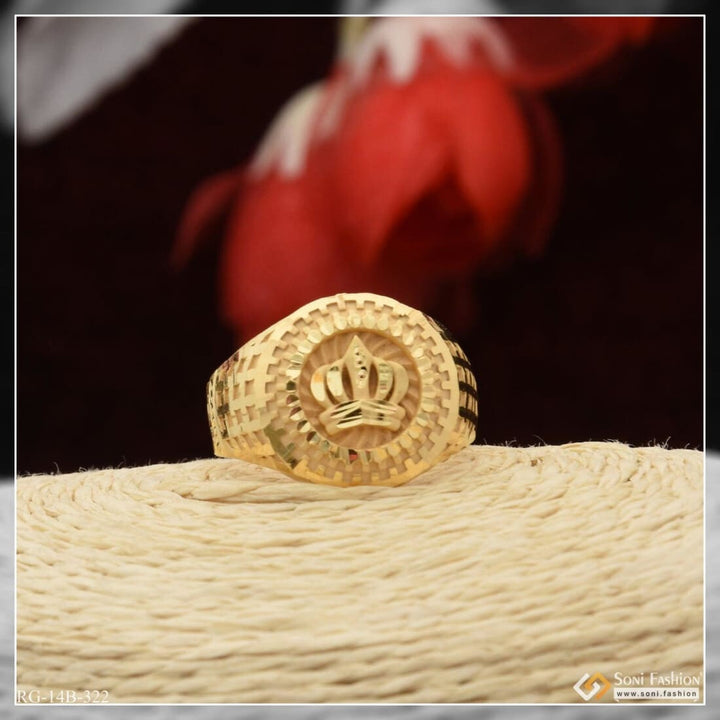 1 Gram Gold Plated Crown Chic Design Superior Quality Ring