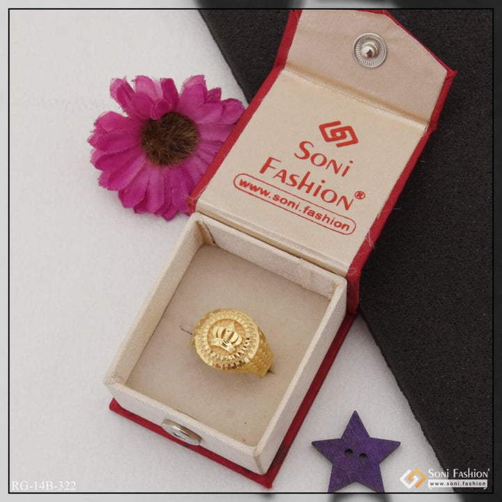 1 Gram Gold Plated Crown Chic Design Superior Quality Ring