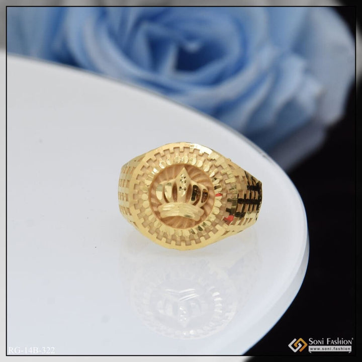 1 Gram Gold Plated Crown Chic Design Superior Quality Ring