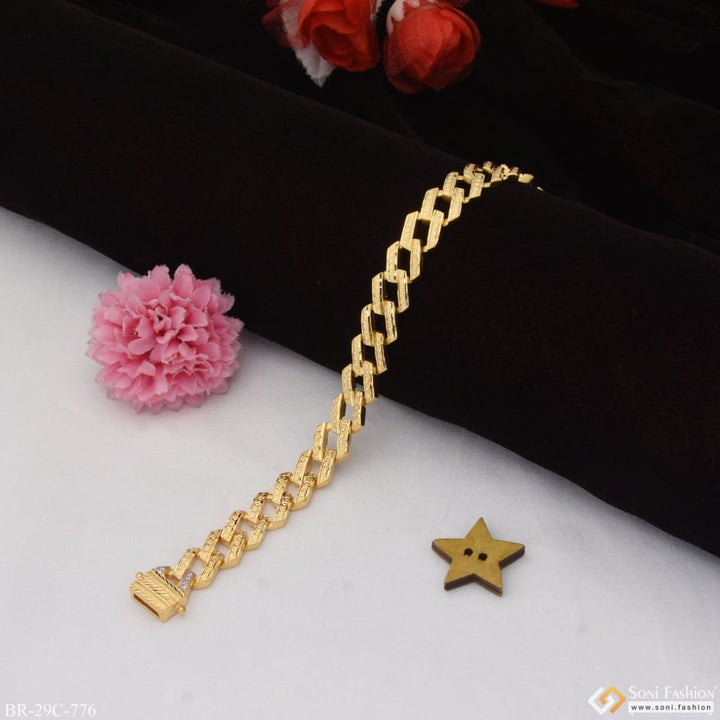 1 gram gold plated decorative design best quality bracelet