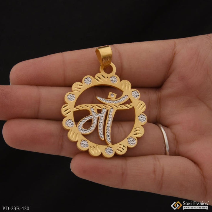 1 Gram Gold Plated Maa Decorative Design Best Quality