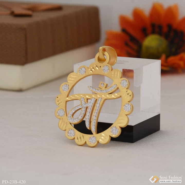 1 Gram Gold Plated Maa Decorative Design Best Quality