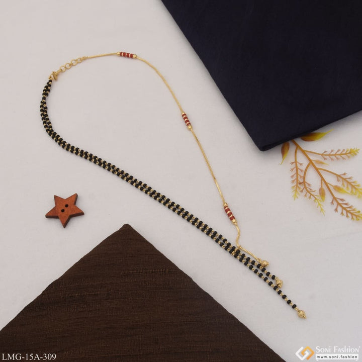 1 gram gold plated decorative design cool mangalsutra for