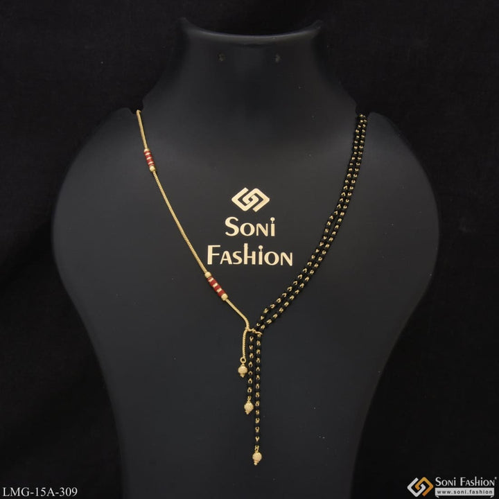 1 gram gold plated decorative design cool mangalsutra for