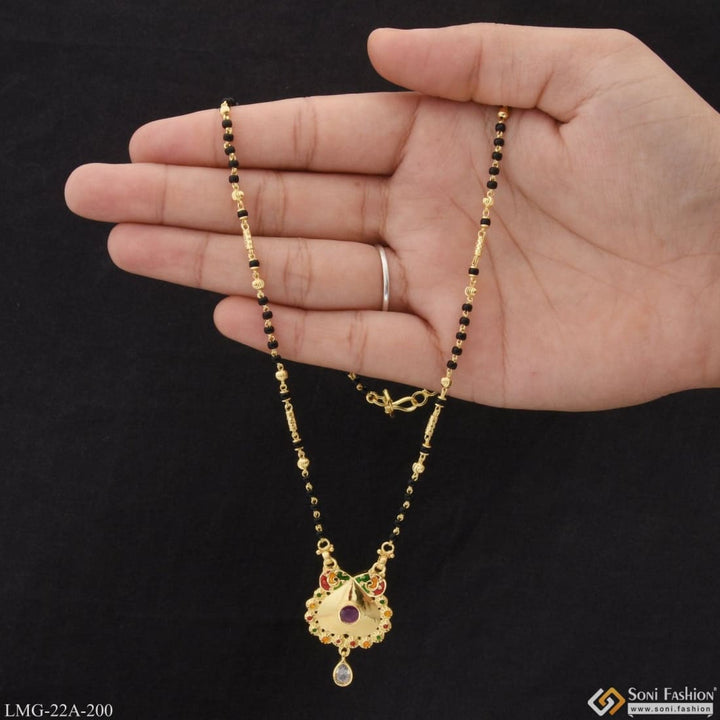 1 Gram Gold Plated Decorative Design Funky Mangalsutra For