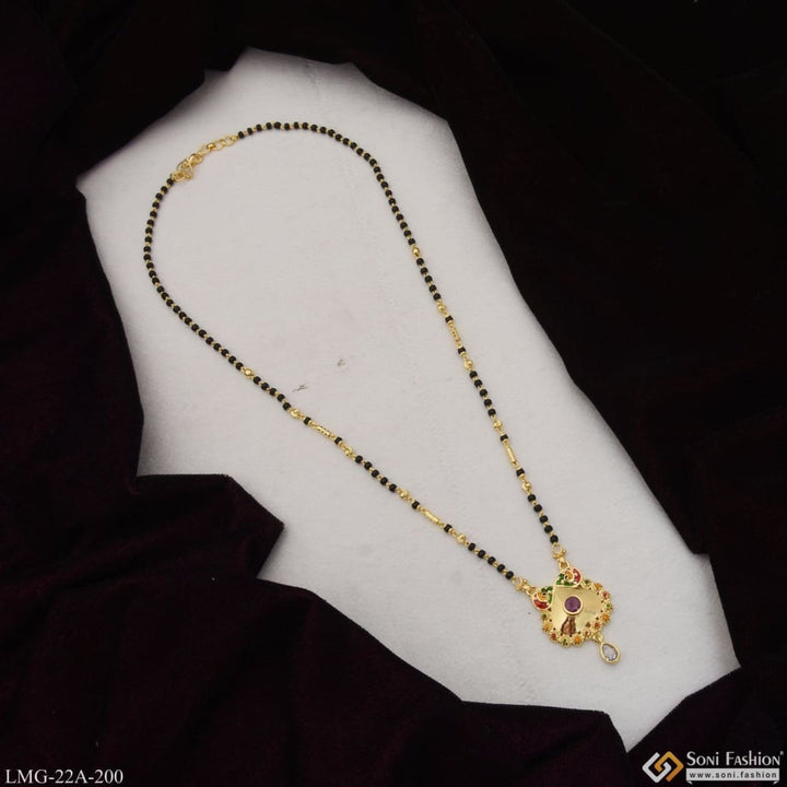 1 Gram Gold Plated Decorative Design Funky Mangalsutra For