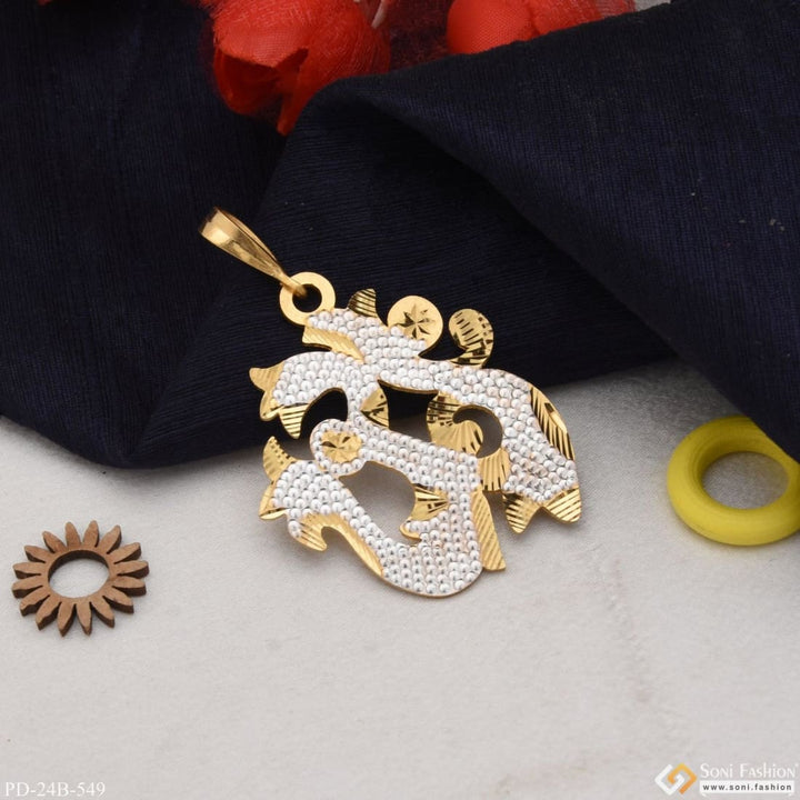 1 Gram Gold Plated Om Designer Design Best Quality Pendant