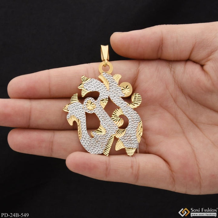 1 Gram Gold Plated Om Designer Design Best Quality Pendant