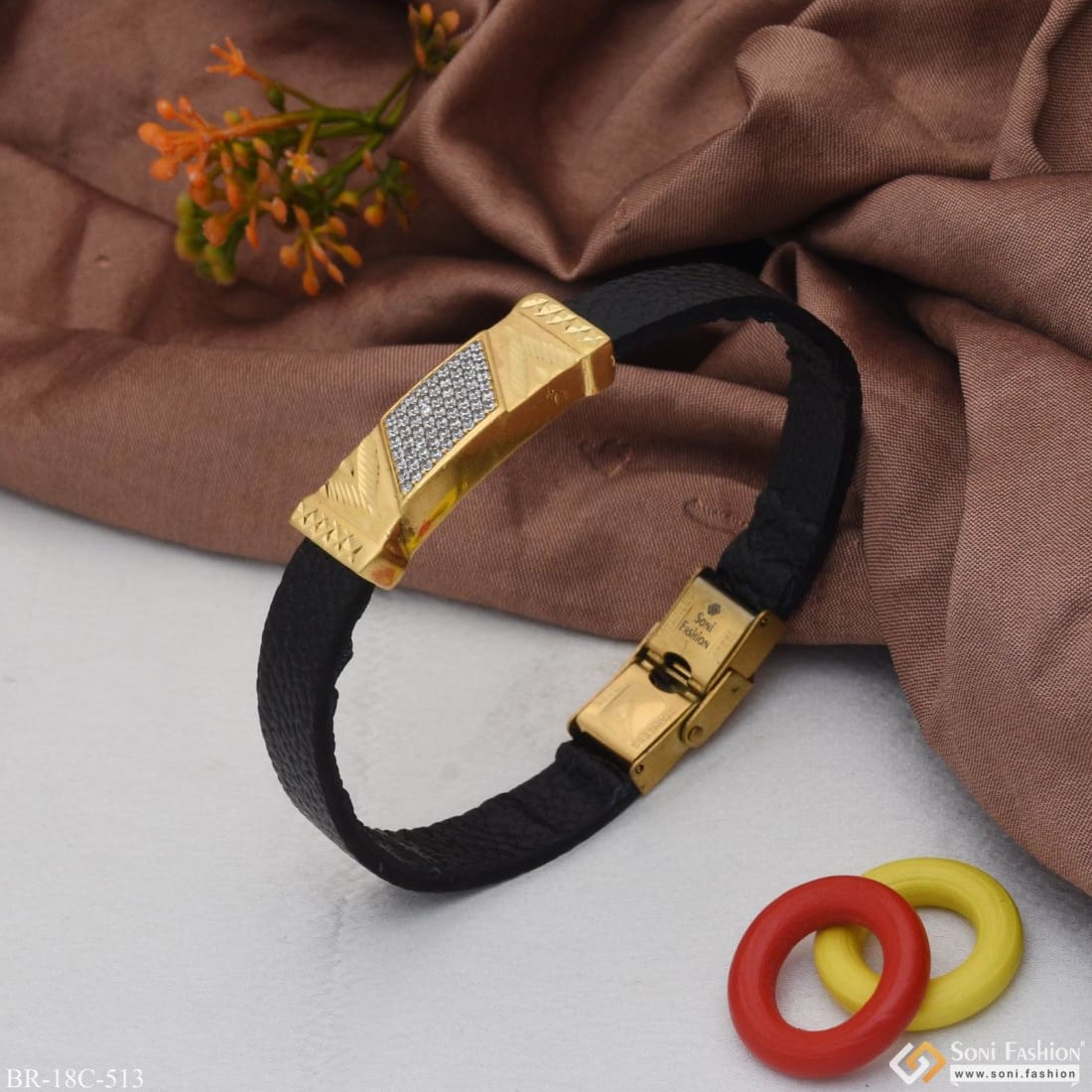 Italgem Matt Rose Gold Stainless Steel & Black Weaved Leather Bracelet For  Men - Bijouterie Langlois