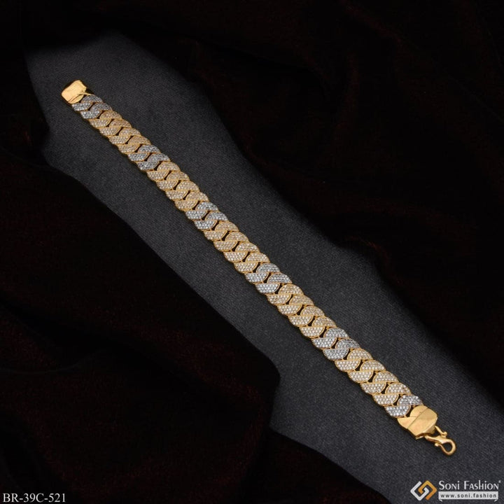 1 Gram Gold Plated With Diamond Artisanal Design Bracelet