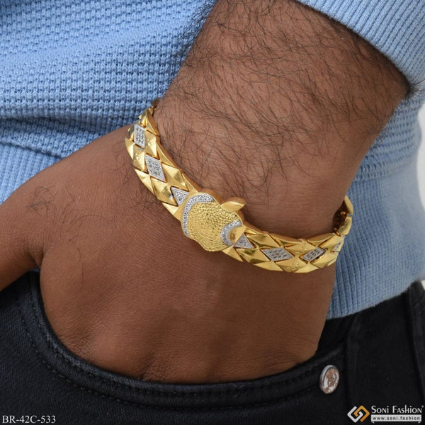 1 gram gold plated with diamond artisanal design bracelet