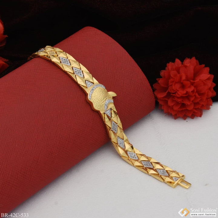 1 gram gold plated with diamond artisanal design bracelet