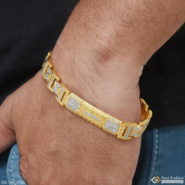 1 gram gold plated with diamond artisanal design bracelet