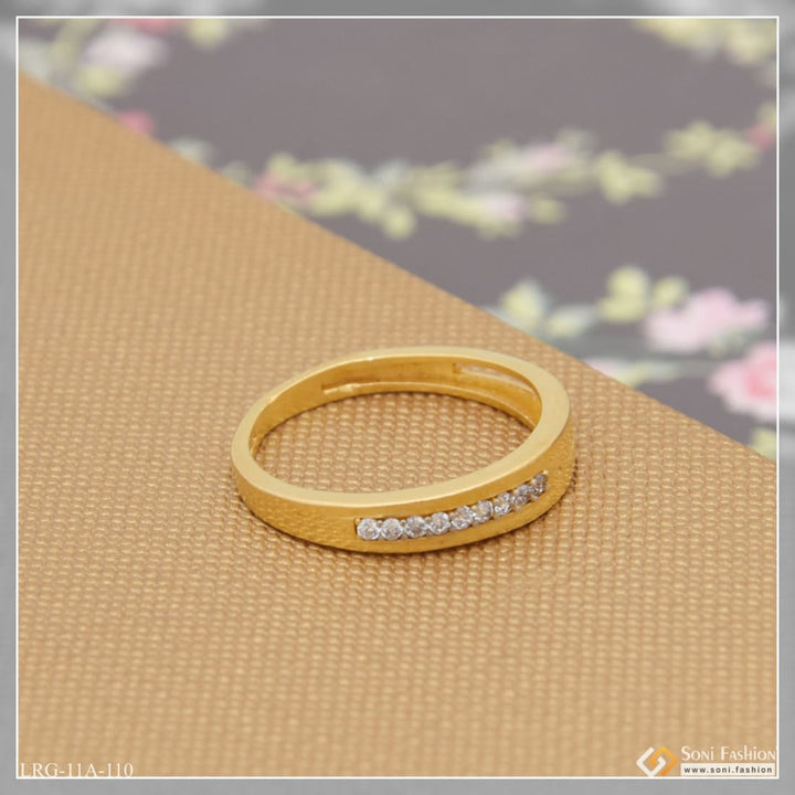 1 gram gold plated with diamond artisanal design ring for