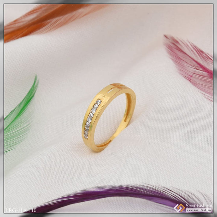 1 gram gold plated with diamond artisanal design ring for