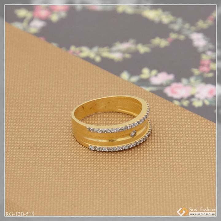 1 Gram Gold Plated With Diamond Attention-getting Design