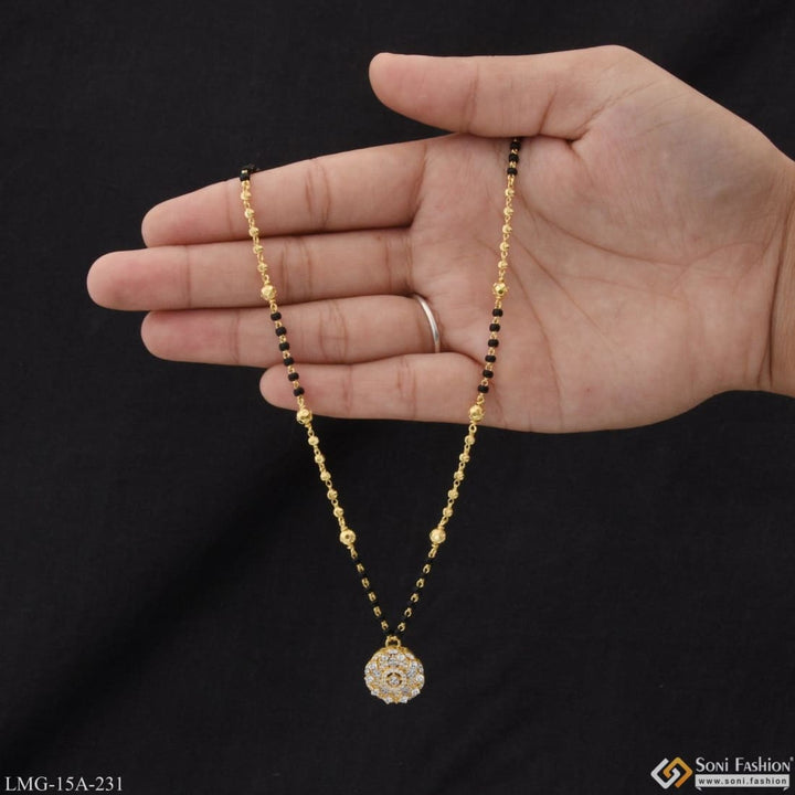 1 gram gold plated with diamond brilliant design mangalsutra