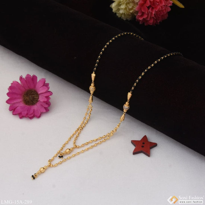 1 gram gold plated with diamond brilliant design mangalsutra