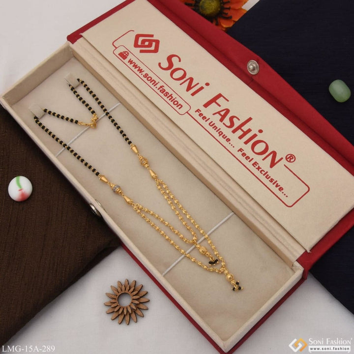 1 gram gold plated with diamond brilliant design mangalsutra