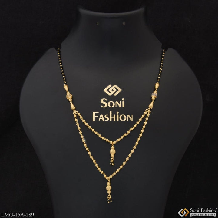 1 gram gold plated with diamond brilliant design mangalsutra