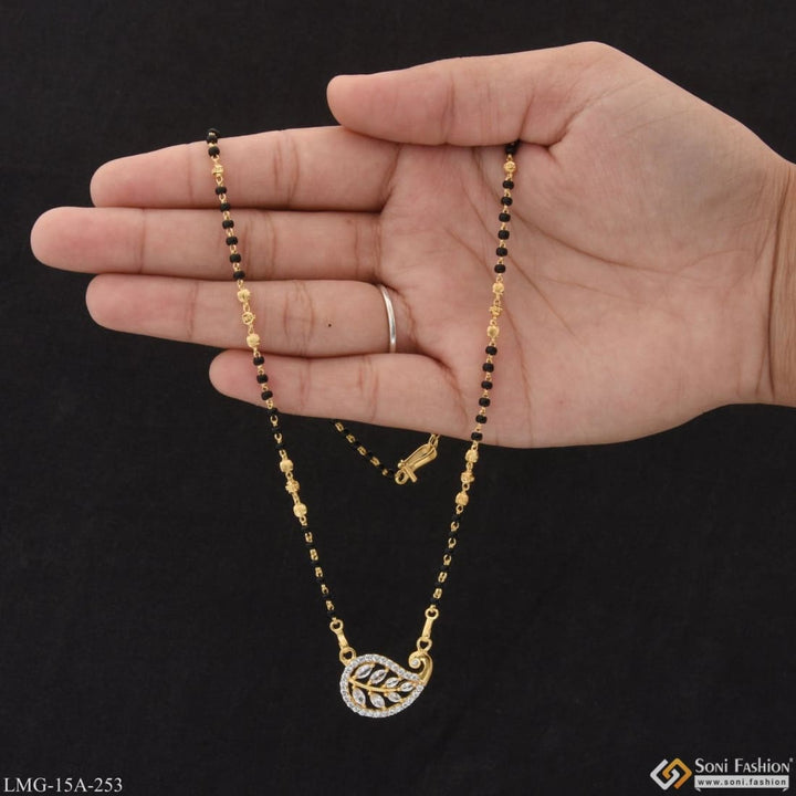 1 gram gold plated with diamond casual design mangalsutra