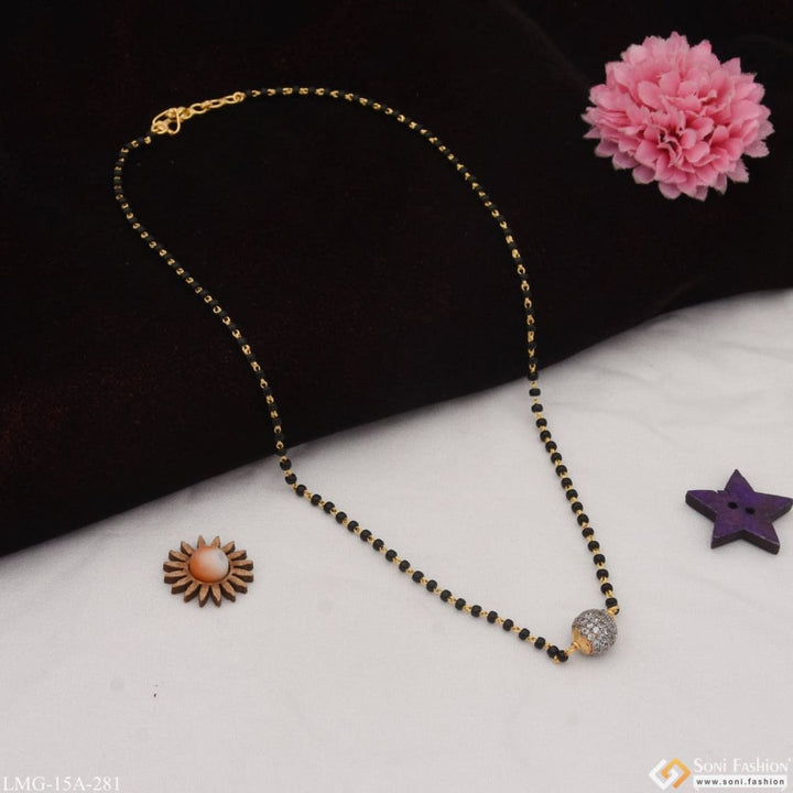 1 gram gold plated with diamond casual design mangalsutra