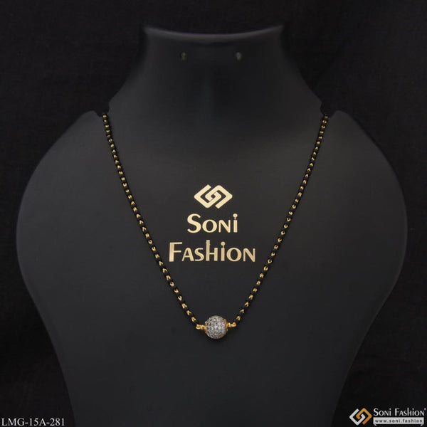 1 gram gold plated with diamond casual design mangalsutra