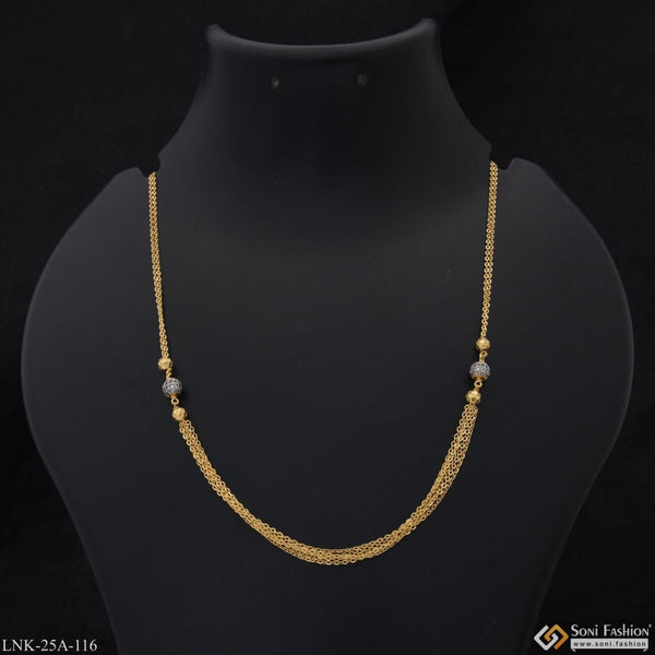 1 gram gold plated with diamond charming design necklace for