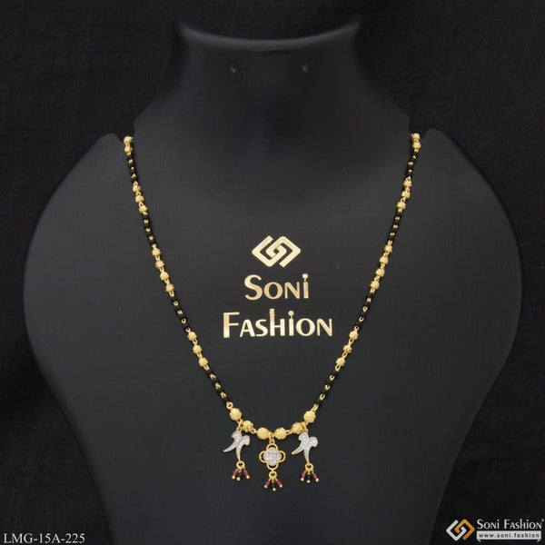 1 gram gold plated with diamond chic design mangalsutra for